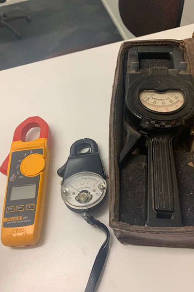 old and new clamp metres