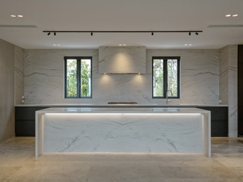 Ducted aircon ceiling vents in modern kitchen
