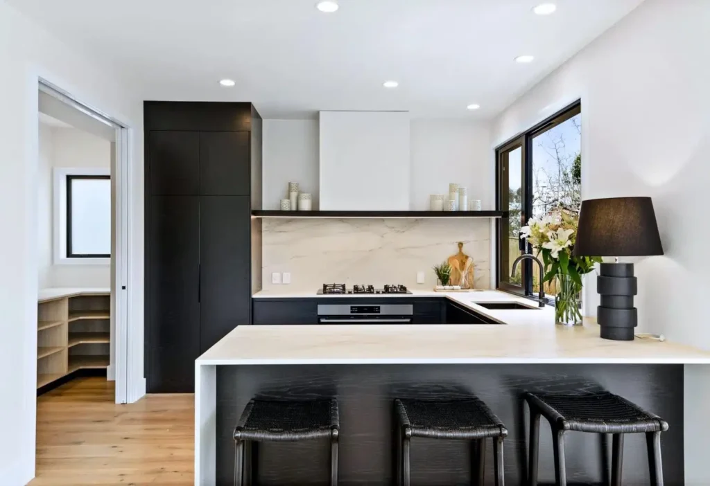 Residential kitchen lighting installation done by BW Henderson