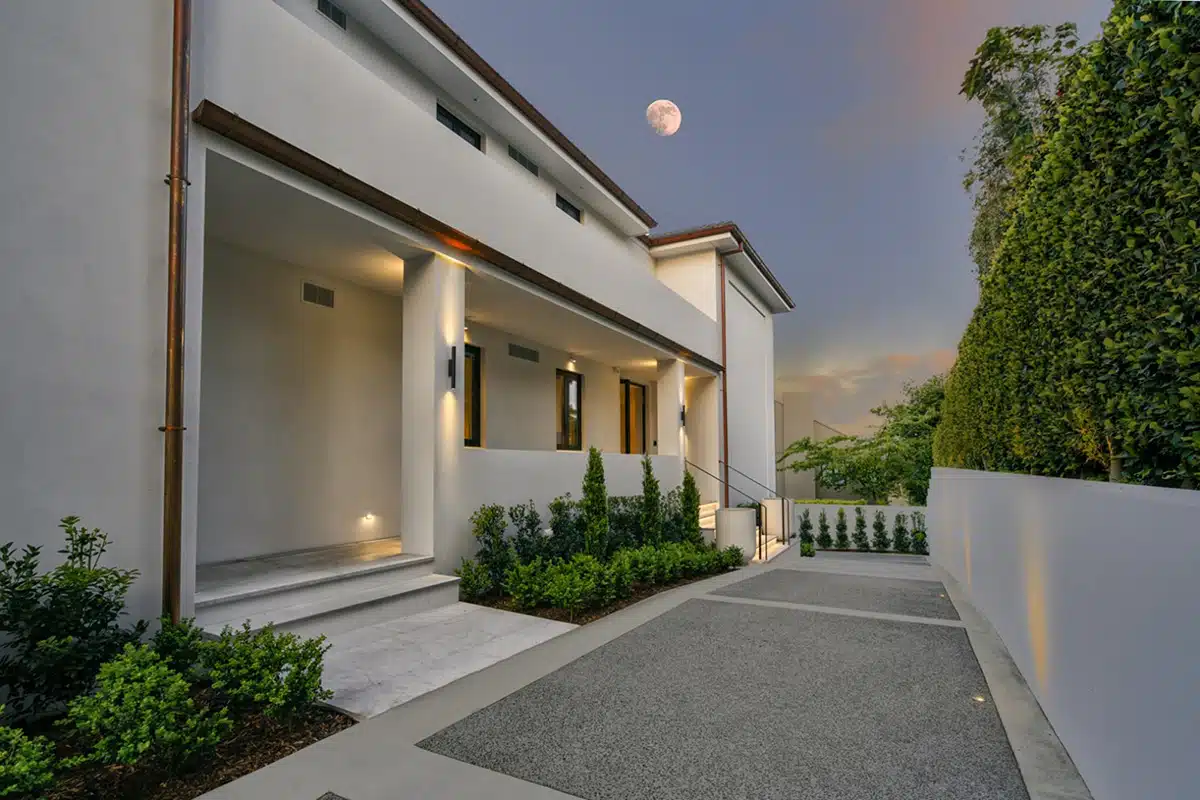 exterior lighting for Remuera house
