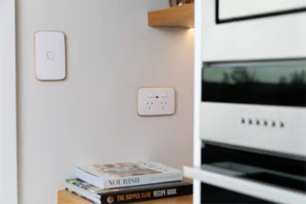 modern wall socket and light switch