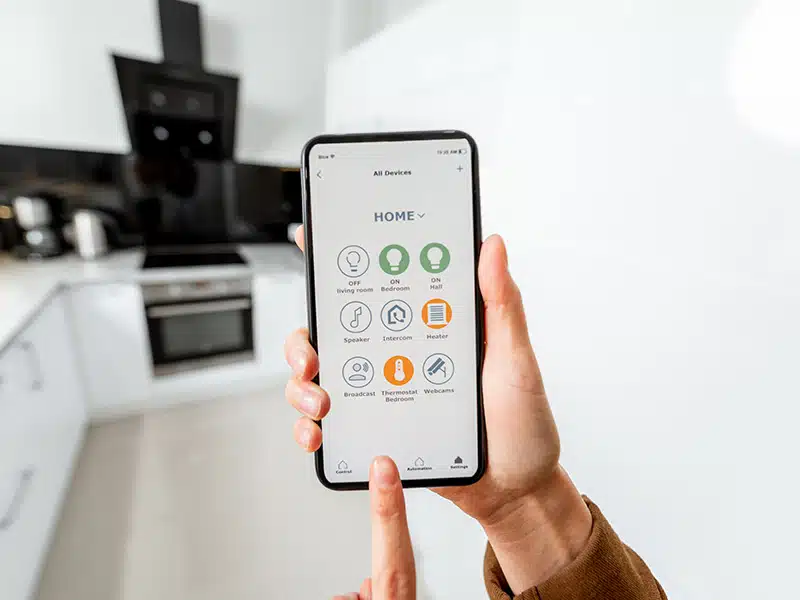 Hoe automation app on smart phone